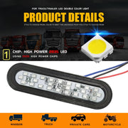 2 PCS 24LED Reflector Brake Light Turn Signal Light(White Shell White Light)