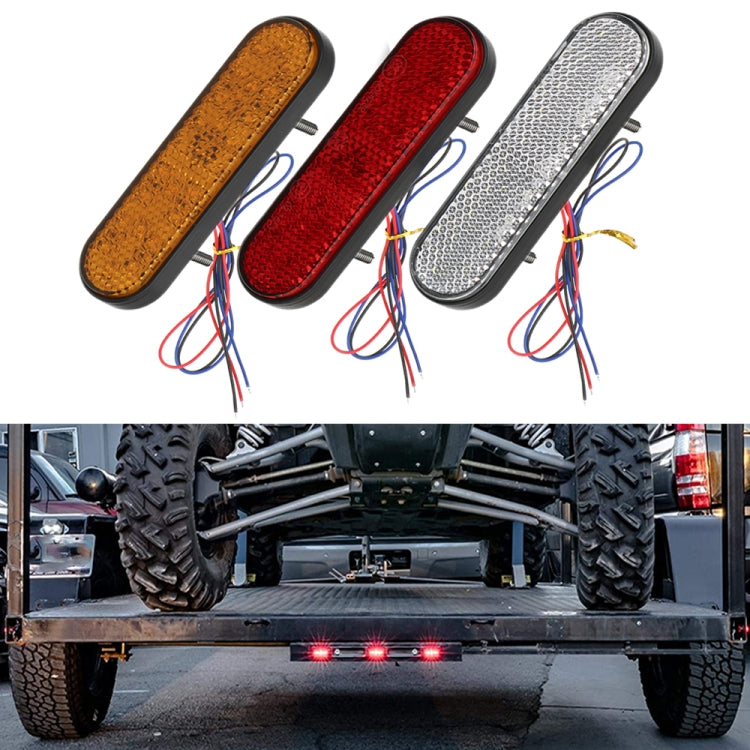 2 PCS 24LED Reflector Brake Light Turn Signal Light(White Shell Red Light)