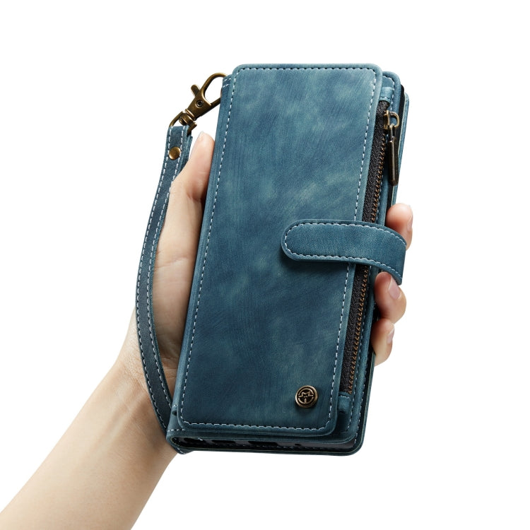 For iPhone 14 Pro CaseMe C30 Multifunctional Phone Leather Case(Blue)