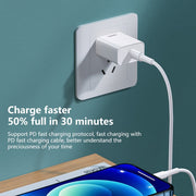 REMAX RP-U70 Jane Series 20W USB-C/Type-C PD Fast Charger, Specification:UK Plug(White)