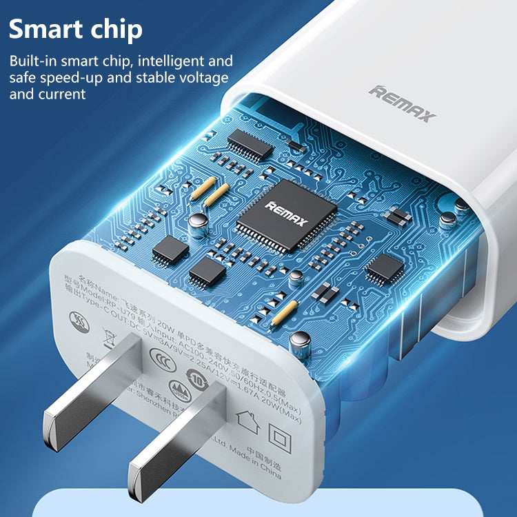 REMAX RP-U79 Speed Series 20W USB-C/Type-C Multi-Compatible Fast Charger, Specification:EU Plug(White)