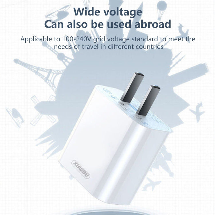 REMAX RP-U35 Jane Series 2.1A Dual USB Port Fast Charger Set, Cable:8 Pin(CN Plug)