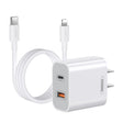 REMAX RP-U68 20W USB+USB-C/Type-C Dual Interface Fast Charger Set, Specification:CN Plug(White) - free shipping - PMC TechLife - Order now!