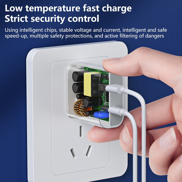 REMAX RP-U68 20W USB+USB-C/Type-C Dual Interface Fast Charger Set, Specification:CN Plug(White)