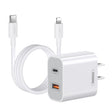 REMAX RP-U68 20W USB+USB-C/Type-C Dual Interface Fast Charger Set, Specification:US Plug(White) - USB Charger by REMAX | Online Shopping South Africa | PMC TechLife | Buy Now Pay Later Mobicred