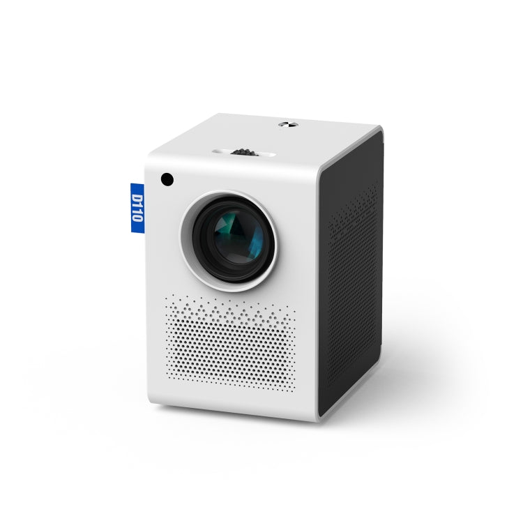 D110 180 ANSI Lumens Mini LED+LCD Smartphone Wireless Screen Mirroring Projector, Plug Type:UK Plug(White)