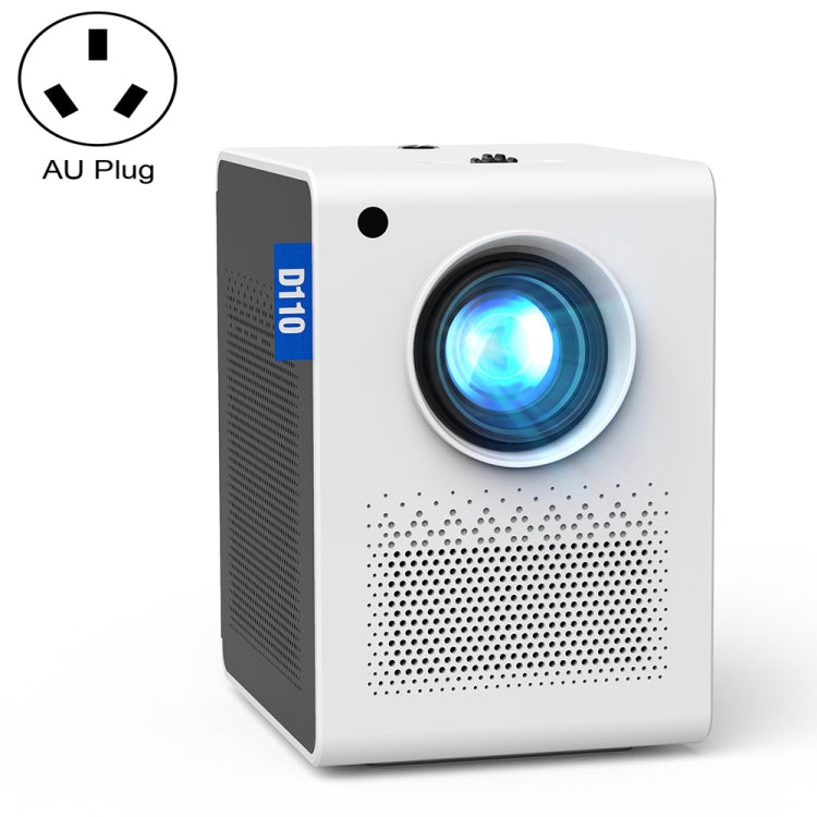 D110 180 ANSI Lumens Mini LED+LCD Smartphone Wireless Screen Mirroring Projector, Plug Type:AU Plug(White)