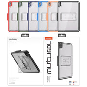 Mutural Transparent Holder Tablet Case For iPad 10.2 2021 / 2020 / 2019 / 10.5(Black)