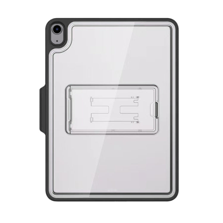 Mutural Transparent Holder Tablet Case For iPad Air 2022/ 2020 10.9(Black)