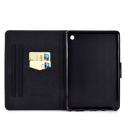 For Amazon Kindle Fire 7 2022 Electric Horizontal Flat Painted Leather Tablet Case(Couple Owls)