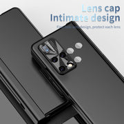 For Huawei Mate X2 Electroplating Hinged Folding Phone Case with S Pen Fold Edtion(Black)