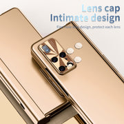 For Huawei Mate X2 Electroplating Hinged Folding Phone Case with S Pen Fold Edtion(Gold)