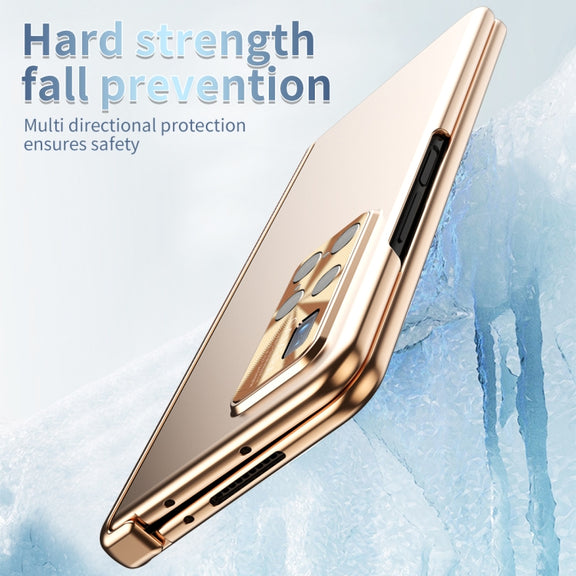 For Huawei Mate X2 Electroplating Hinged Folding Phone Case with S Pen Fold Edtion(Gold)