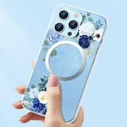 For iPhone 14 Pro Flower Frosted MagSafe Phone Case(Gypsophila)