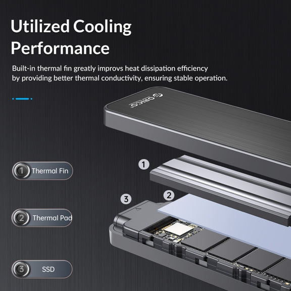 ORICO HM2-G2-BK M.2 NVMe SSD Enclosure(Black)
