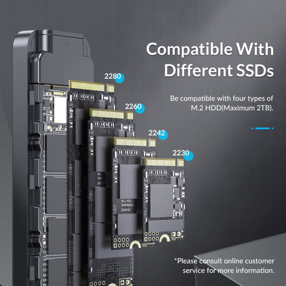 ORICO HM2-G2-BK M.2 NVMe SSD Enclosure(Black)