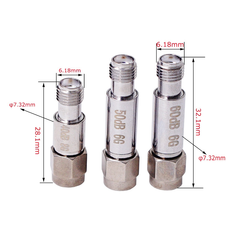 8dBi SMA Attenuator DC-6GHz SMA Coaxial Fixed Connectors