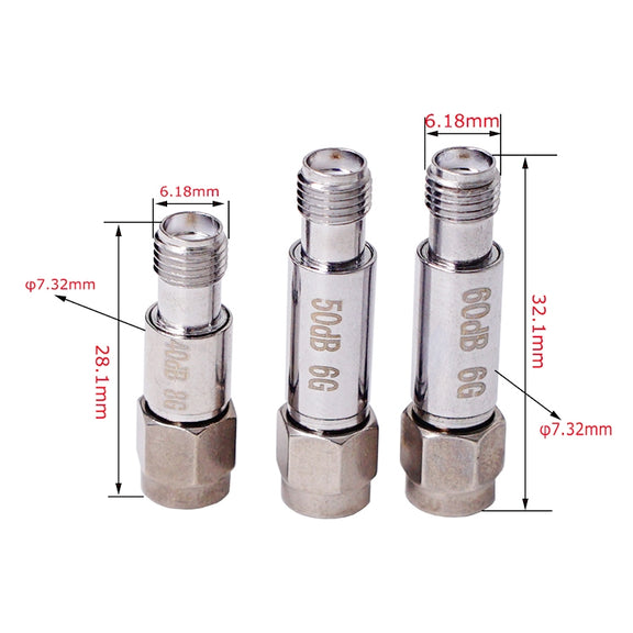 8dBi SMA Attenuator DC-6GHz SMA Coaxial Fixed Connectors