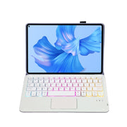 For Huawei MatePad Pro 11 2022 AHW12-AS Detachable Backlight Bluetooth Keyboard Tablet Leather Case(Purple)