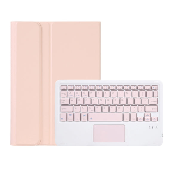 OP12-A Lambskin Texture Ultra-thin Bluetooth Keyboard Leather Case with Touchpad For OPPO Pad Air 10.4 inch(Pink)