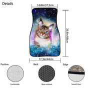 2 in 1 Universal Printing Auto Car Floor Mats Set, Style:Grey Wolf