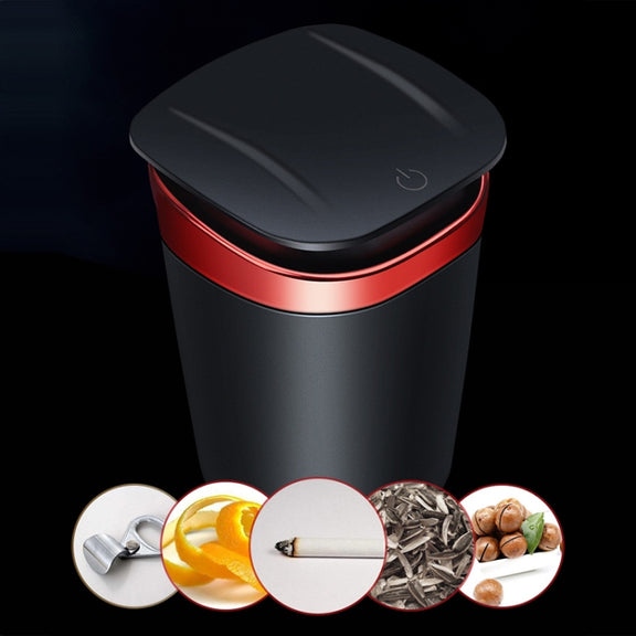 Car Portable Metal Ashtray Built-in LED(Silver)