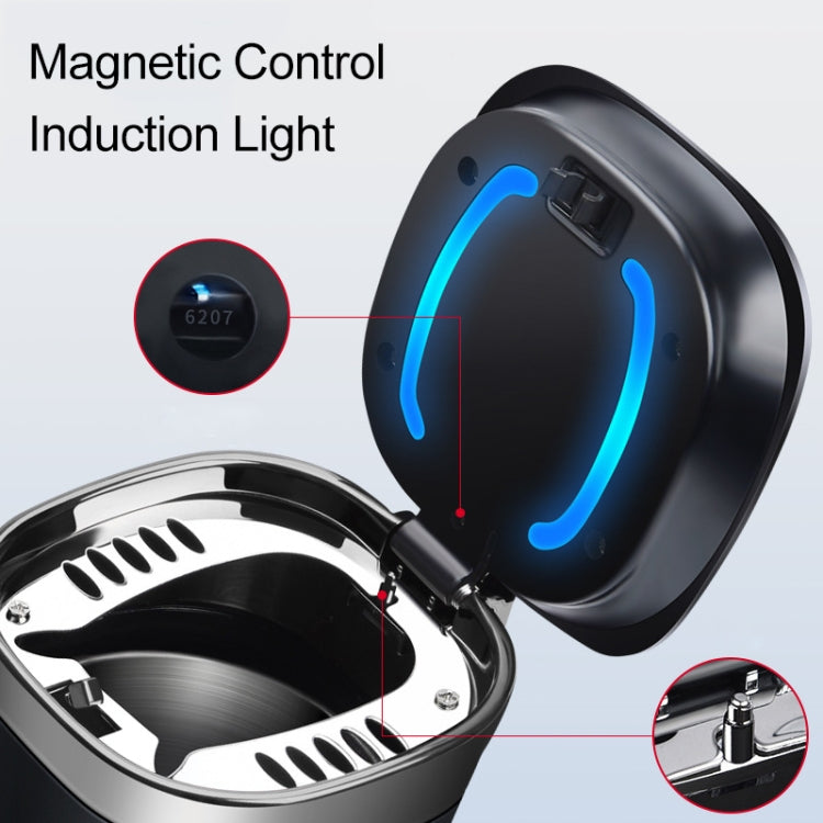 Car Portable Metal Ashtray Built-in LED(Red)