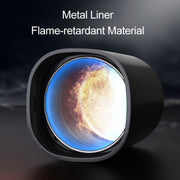 Car Portable Metal Ashtray Built-in LED(Silver)