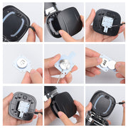 Car Portable Metal Ashtray Built-in LED(Silver)