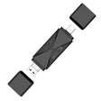 ADS-218 8 Pin+USB+Type-C Multi-function Card Reader(Black) - free shipping - PMC TechLife - Order now!