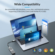 ORICO M224C3-U4-SV M.2 NVME 40Gbps SSD Enclosure(Silver)