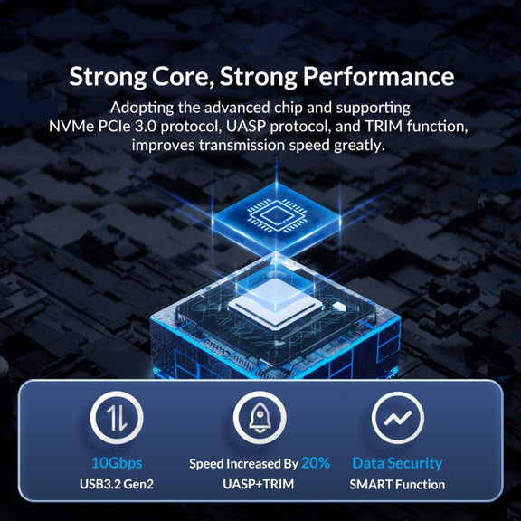 ORICO FV15C3-G2-GY 10Gbps USB3.2 Gen2 Type-C M.2 NVMe/NGFF(SATA) Dual Protocol SSD Enclosure(Grey)