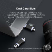 ORICO CS2D-A3 TF/SD Dual Port USB-A3.0 Single Read Card Reader(Black)