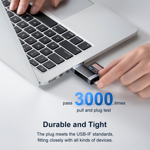 ORICO CS2D-A3 TF/SD Dual Port USB-A3.0 Single Read Card Reader(Black)