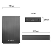 ORICO HM35C3 3.5 inch USB3.1 Gen1 Type-C Hard Drive Enclosure, Plug:AU Plug(Black)