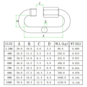 2 PCS 8mm 304 Stainless Steel Quick Connect Ring Runway Buckle