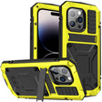 For iPhone 14 Pro Max R-JUST Shockproof Waterproof Dust-proof Case with Holder (Yellow) - iPhone 14 Pro Max Cases by R-JUST | Online Shopping South Africa | PMC TechLife | Buy Now Pay Later Mobicred