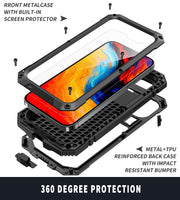 For iPhone 14 Plus R-JUST Shockproof Water-resistant Dust-proof Case with Holder (Black)