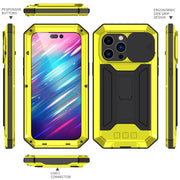 For iPhone 14 Pro R-JUST Shockproof Life Water-resistant Dust-proof Case(Yellow)