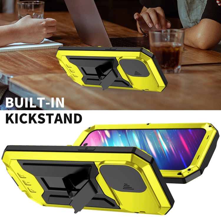 For iPhone 14 Pro R-JUST Shockproof Life Water-resistant Dust-proof Case(Yellow)