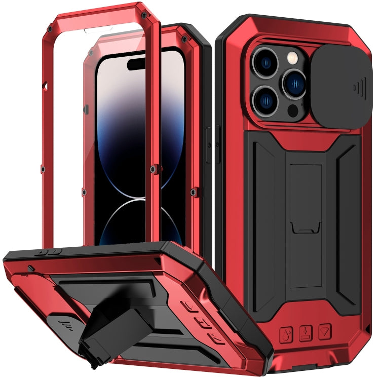 For iPhone 14 Pro Max R-JUST Shockproof Life Water-resistant Dust-proof Case (Red)