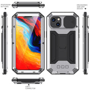 For iPhone 14 Plus R-JUST Shockproof Life Water-resistant Dust-proof Case (Silver)
