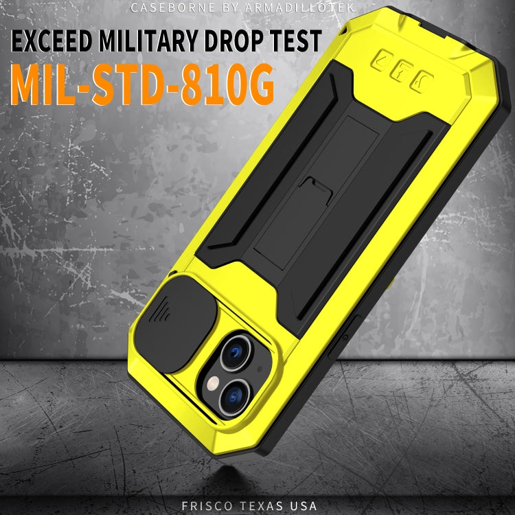 For iPhone 14 Plus R-JUST Shockproof Life Water-resistant Dust-proof Case (Yellow)