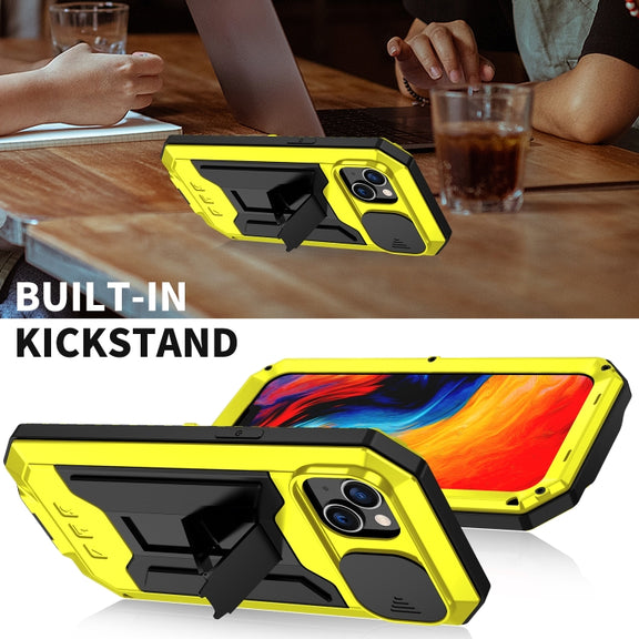 For iPhone 14 Plus R-JUST Shockproof Life Water-resistant Dust-proof Case (Yellow)