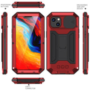 For iPhone 14 Plus R-JUST Shockproof Life Water-resistant Dust-proof Case (Red)