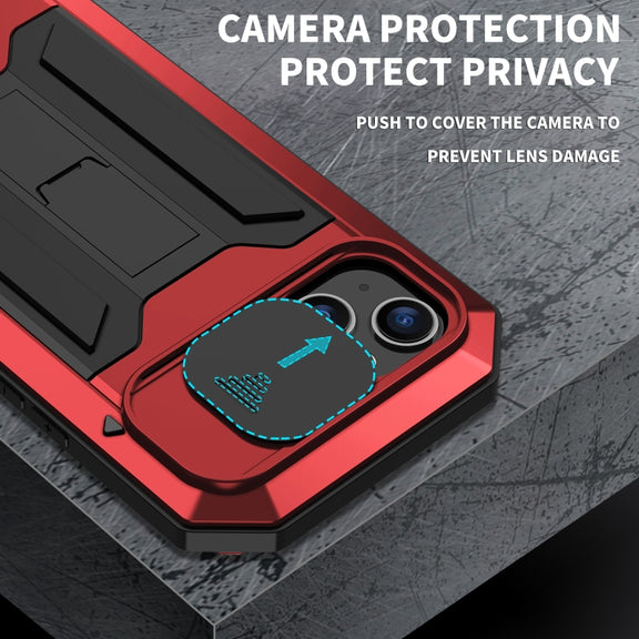 For iPhone 14 Plus R-JUST Shockproof Life Water-resistant Dust-proof Case (Red)