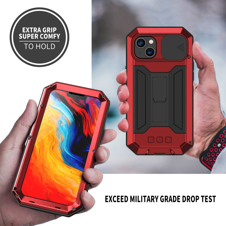 For iPhone 14 Plus R-JUST Shockproof Life Water-resistant Dust-proof Case (Red)