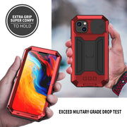 For iPhone 14 Plus R-JUST Shockproof Life Water-resistant Dust-proof Case (Red)