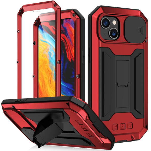 For iPhone 14 Plus R-JUST Shockproof Life Water-resistant Dust-proof Case (Red)