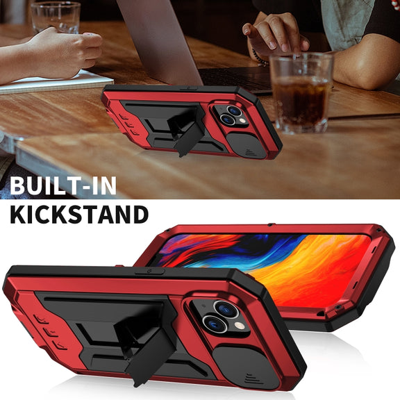For iPhone 14 Plus R-JUST Shockproof Life Water-resistant Dust-proof Case (Red)